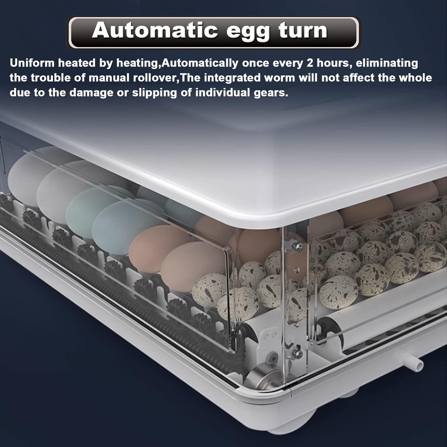 CARLA HOME Automatic Egg Incubator with LED Display & Candler - 70 Egg