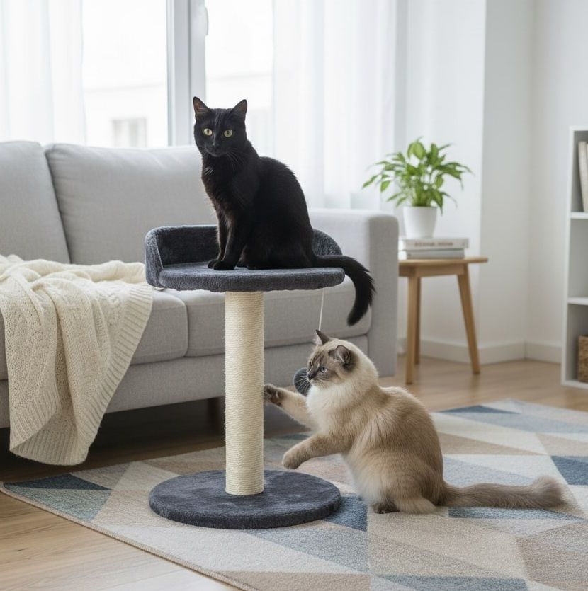 CARLA HOME Cat Tree Tower with Plush Perch & Sisal Scratching Post