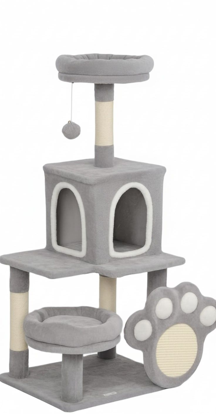 CARLA HOME Large Cat Tree Tower with Condo & Sisal Scratching Posts