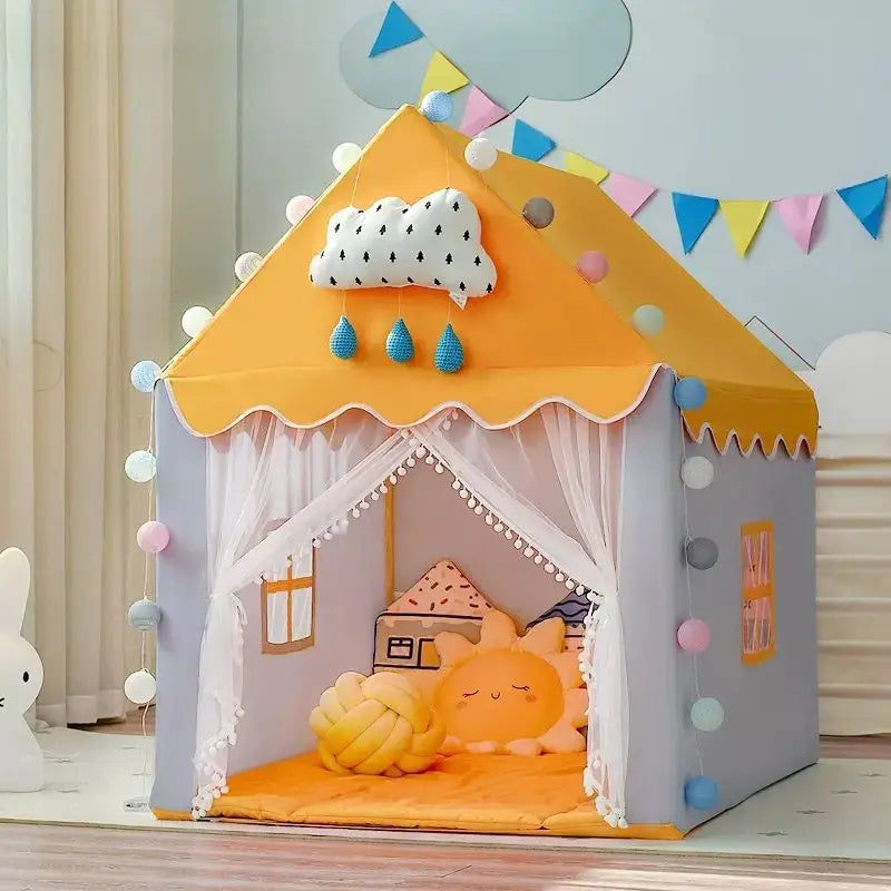 Kids Play Tent Wigwam Tipi Princess Castle for Ages 3-12 - SuperSaverAU - view 1