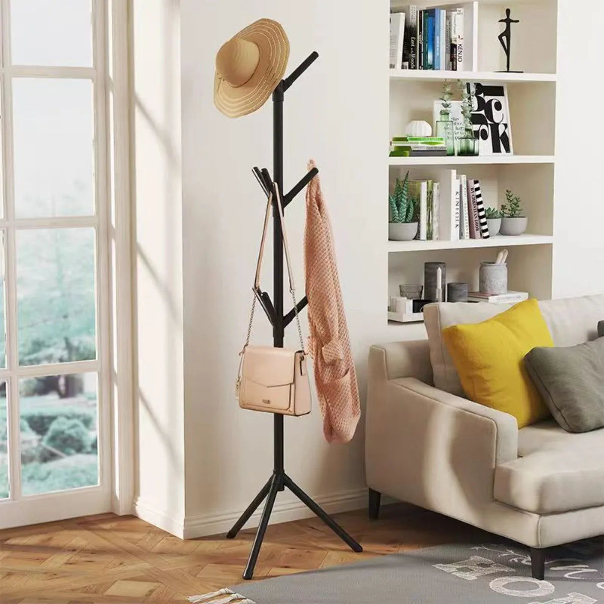 Floor-to-Floor Clothes and Hats Rack Holder - Versatile, Durable, Easy Assembly, 0.719 kg - SuperSaverAU - view 2