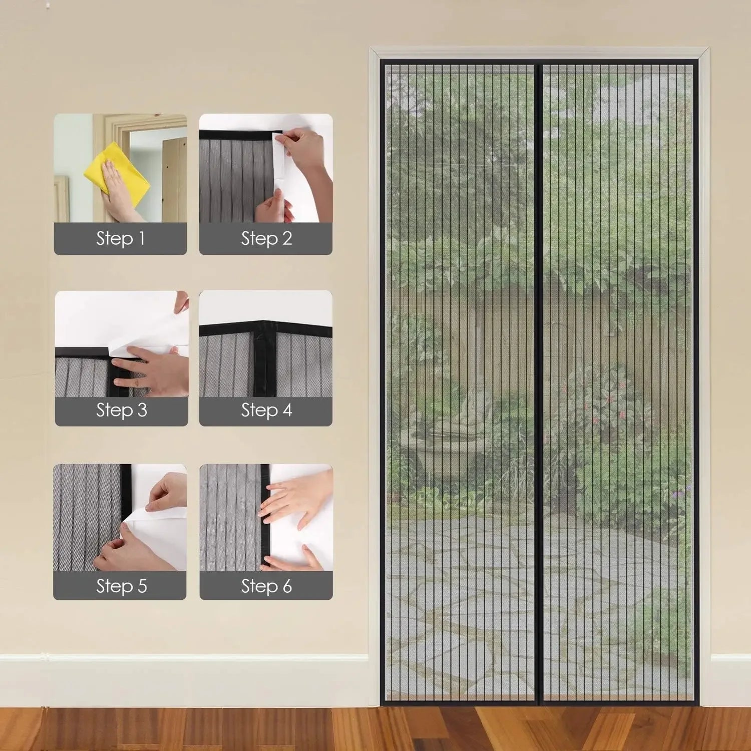 Magnetic Mosquito Net Door Screen 100x210cm - Hands-Free, Durable, Chemical-Free - SuperSaverAU - view 6
