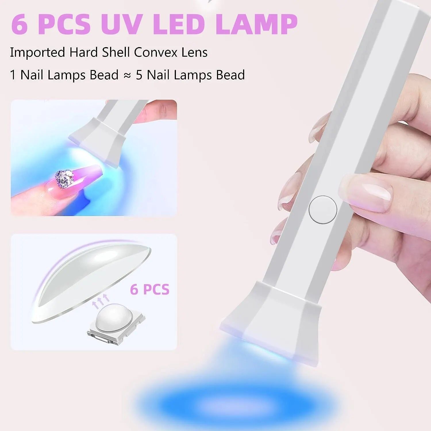 Lightweight UV LED Nail Dryer Lamp - Quick Gel Curing - SuperSaverAU - view 5