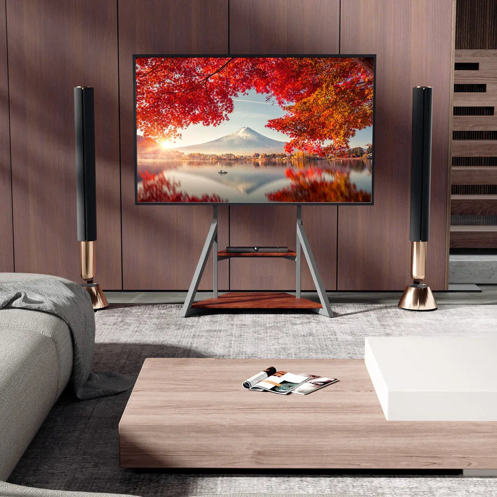 Premium Adjustable Floor TV Stand for 40-75 Inch LCD LED TVs 80kg Capacity