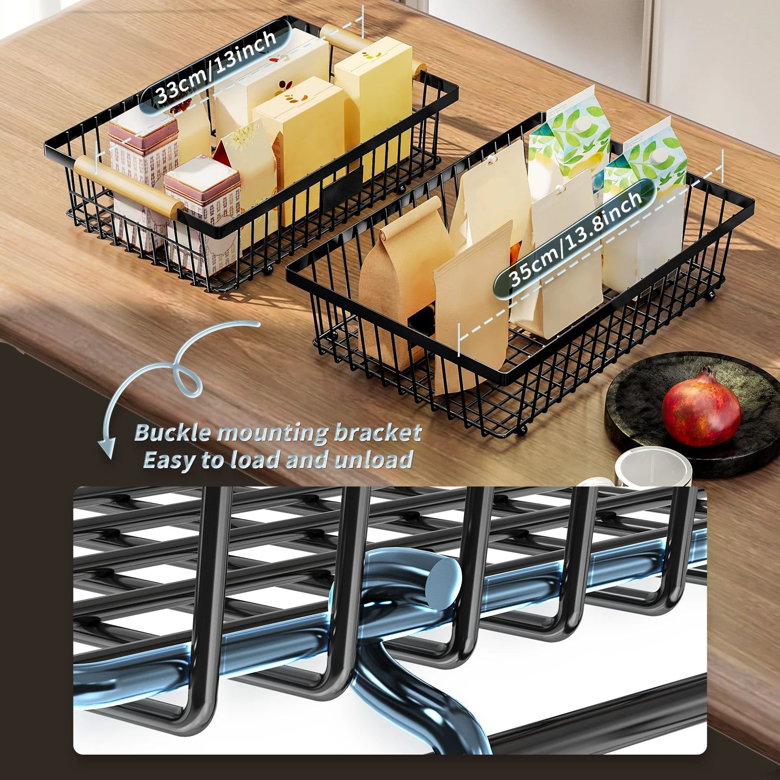 2-Tier Metal Fruit Vegetable Storage Basket - Durable, Space-Saving Design - SuperSaverAU - view 5