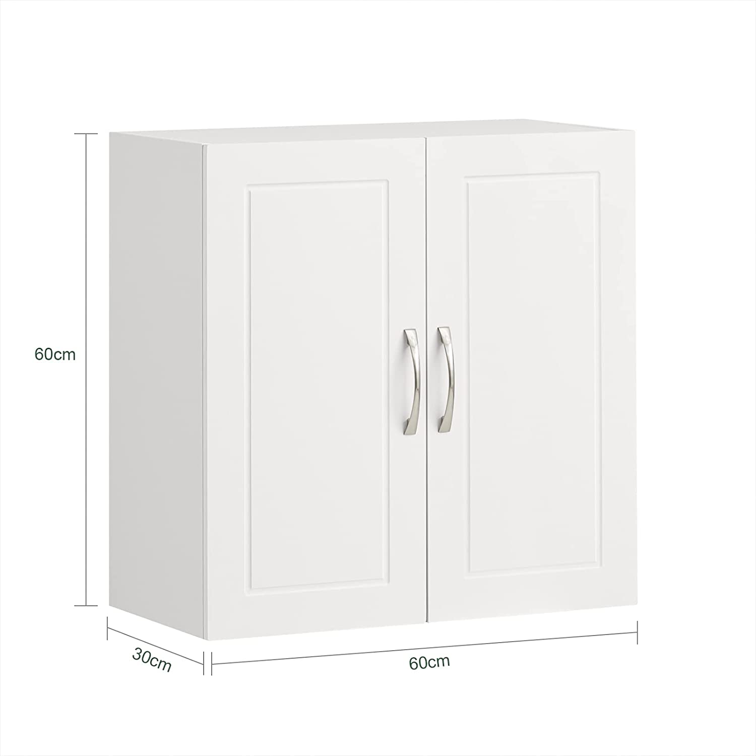 Versatile White Wall Cabinet with Adjustable Shelf - SuperSaverAU - view 3