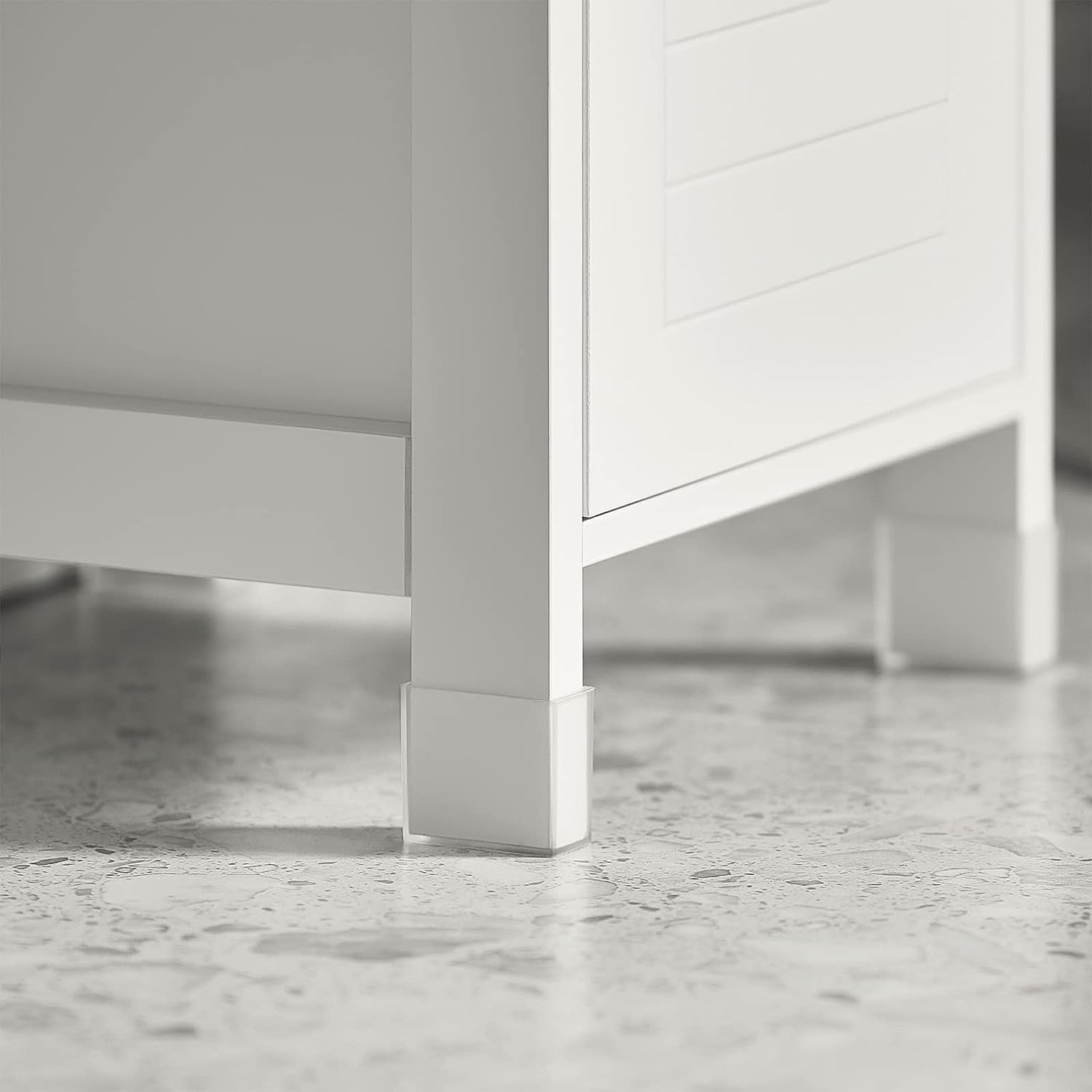 White Freestanding Cabinet 2 Drawers Shelf Cupboard 30x30x90 cm, Stylish Storage Solution - SuperSaverAU - view 5