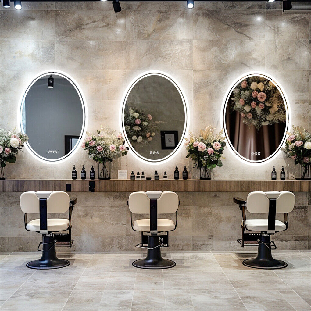 600x800mm Oval LED Bathroom Mirror - Anti-Fog, Dimmable, Touch Control - SuperSaverAU - view 7