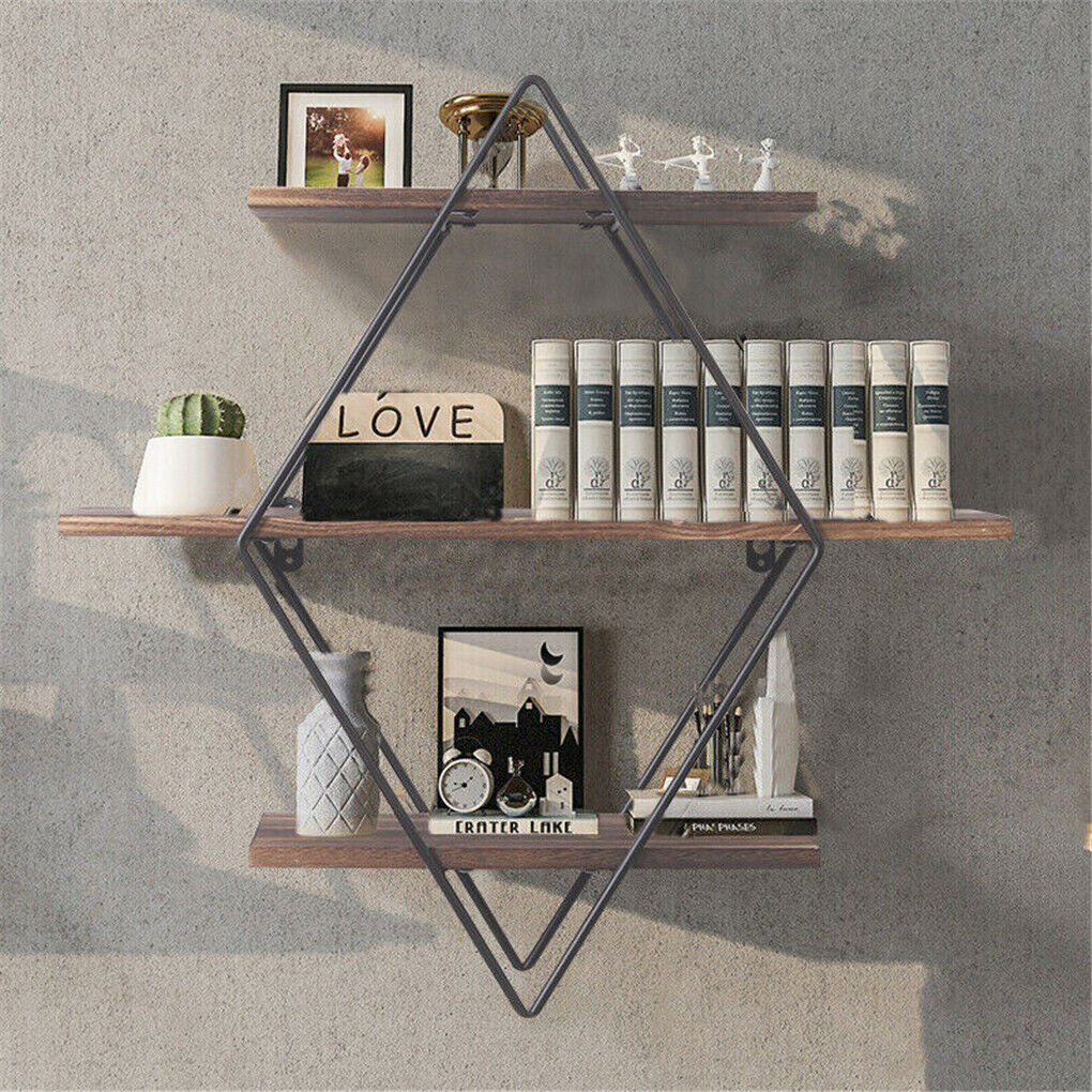 Vintage Rustic Wooden Floating Shelves - Decorative Storage - SuperSaverAU - view 3