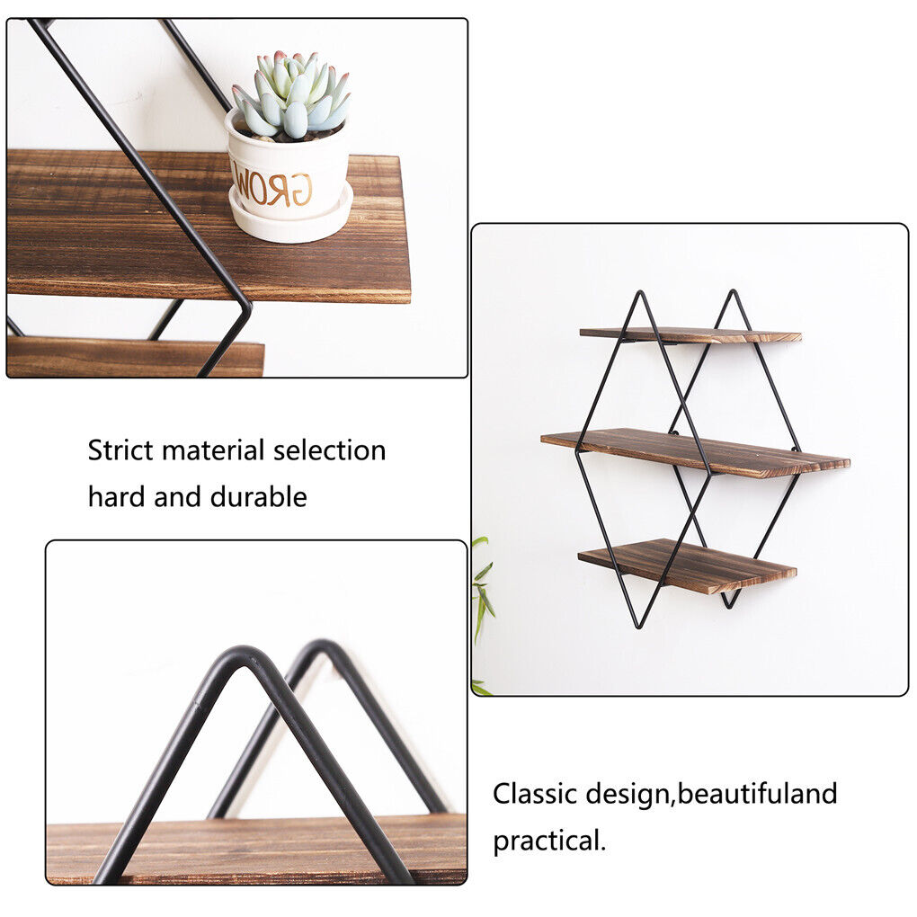 Vintage Rustic Wooden Floating Shelves - Decorative Storage - SuperSaverAU - view 7