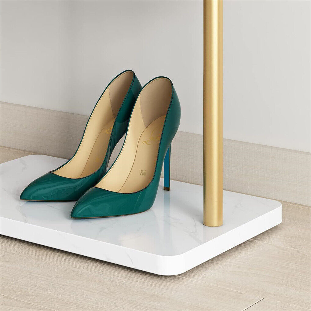 Gold Metal Coat Rack Stand with Granite Base - Hall Tree - SuperSaverAU - view 7