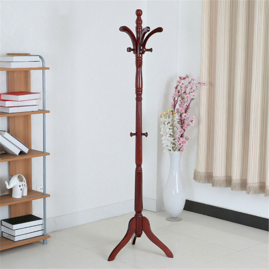 Birch Wood Coat Rack Stand - Adjustable Height Hall Tree - SuperSaverAU - view 7