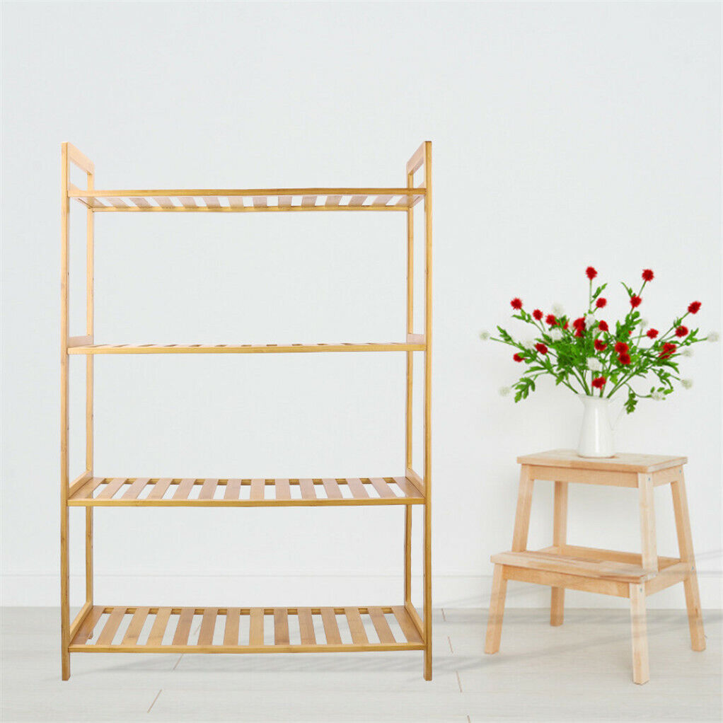 Bamboo 4-Tier Shelving Unit - Eco-Friendly Storage Solution - SuperSaverAU - view 6