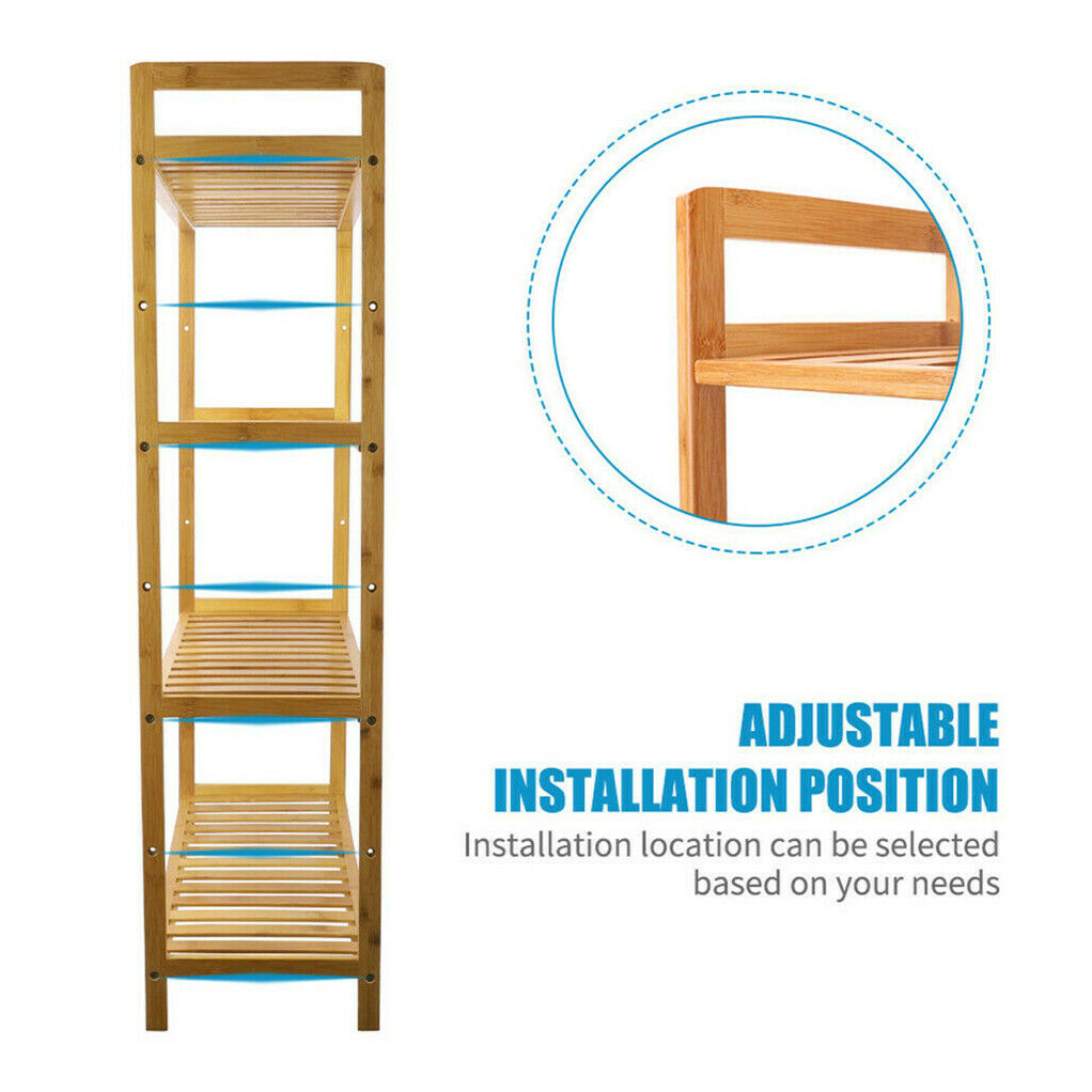 Bamboo 4-Tier Shelving Unit - Eco-Friendly Storage Solution - SuperSaverAU - view 10