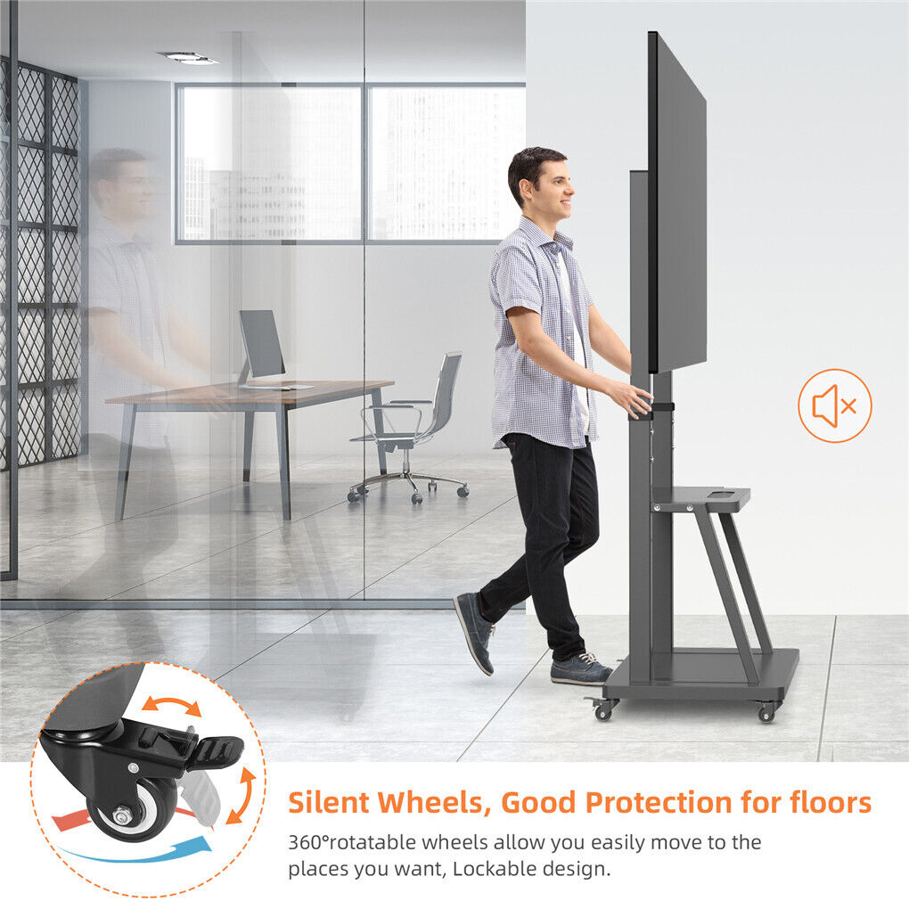 Heavy Duty TV Wall Mount 32-100 Inches with Shelf & Wheels - SuperSaverAU - view 10