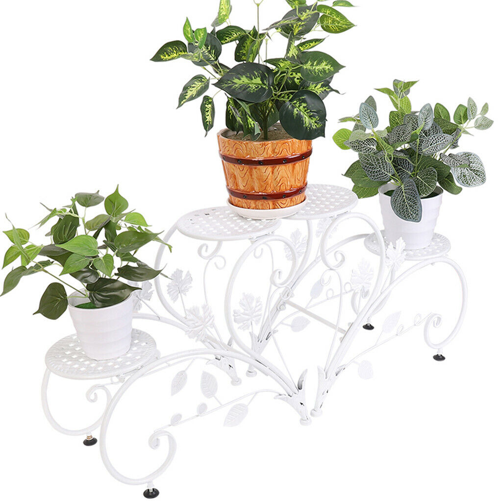 Set of 2 Plant Stand 30x30x20 cm, Durable Iron, Elegant Vintage Design - SuperSaverAU - view 3