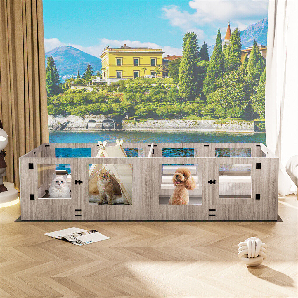 Dog Whelping Box 14 Panels 26-Inch Heavy Duty Puppy Pen with Pad - SuperSaverAU - view 4