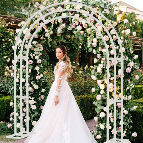 Metal Wedding Arch Garden Arbor Floral Stand 30x30x20 cm, Durable & Elegant - SuperSaverAU - view 1