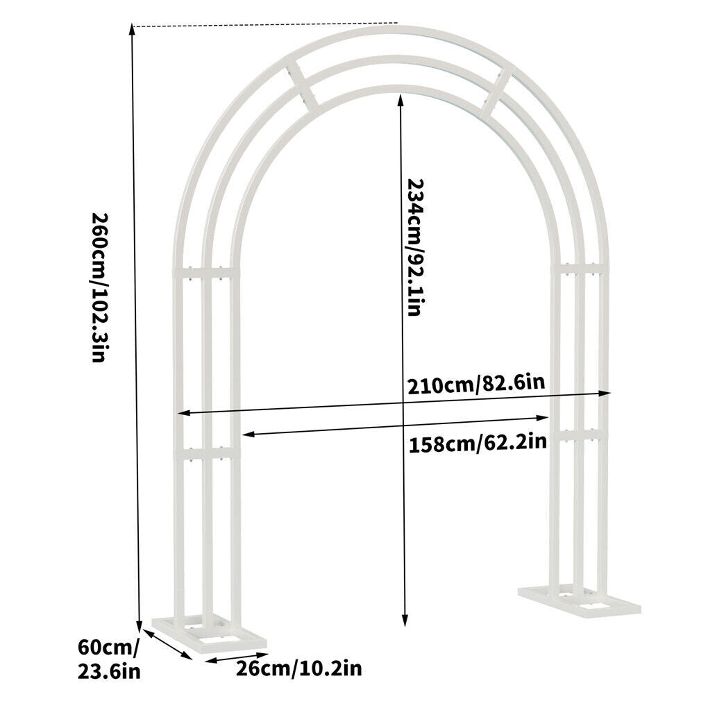 Metal Wedding Arch Garden Arbor Floral Stand 30x30x20 cm, Durable & Elegant - SuperSaverAU - view 10