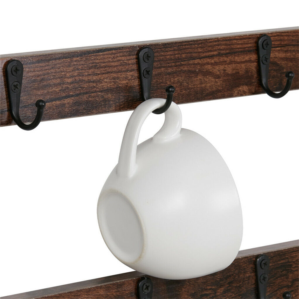 Wall Mounted Coffee Mug Rack with 12 Hooks by Premium - SuperSaverAU - view 10