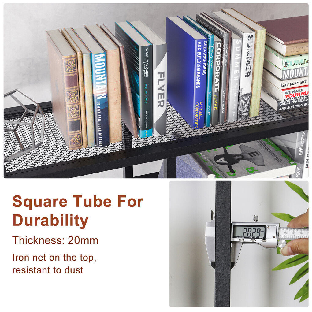 Rustic Accent Bookshelf 90CM Wide Plant Display Rack with Drawers & Shelving - SuperSaverAU - view 7