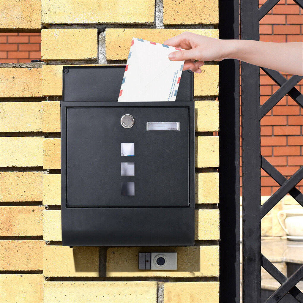 Wall Mounted Lockable Mailbox - Galvanized Steel with Copper Lock - SuperSaverAU - view 3