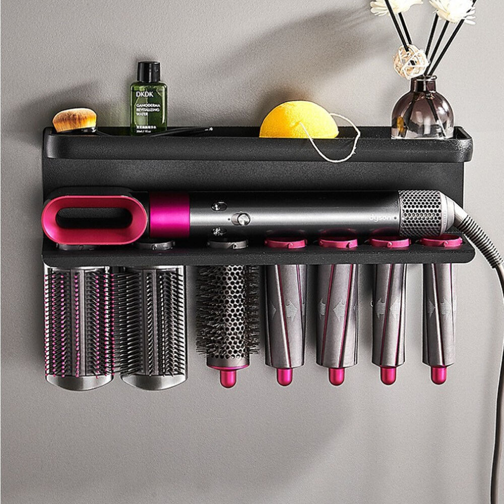 Dyson Airwrap Wall Mount Holder, Black Space Aluminum, 30x30x20 cm, Space-Saving - SuperSaverAU - view 1