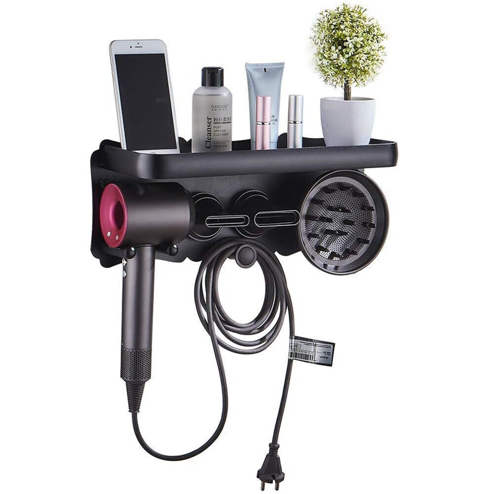 Magnetic Wall Mount for Dyson Hair Dryer - Black Metal Holder - SuperSaverAU - view 1