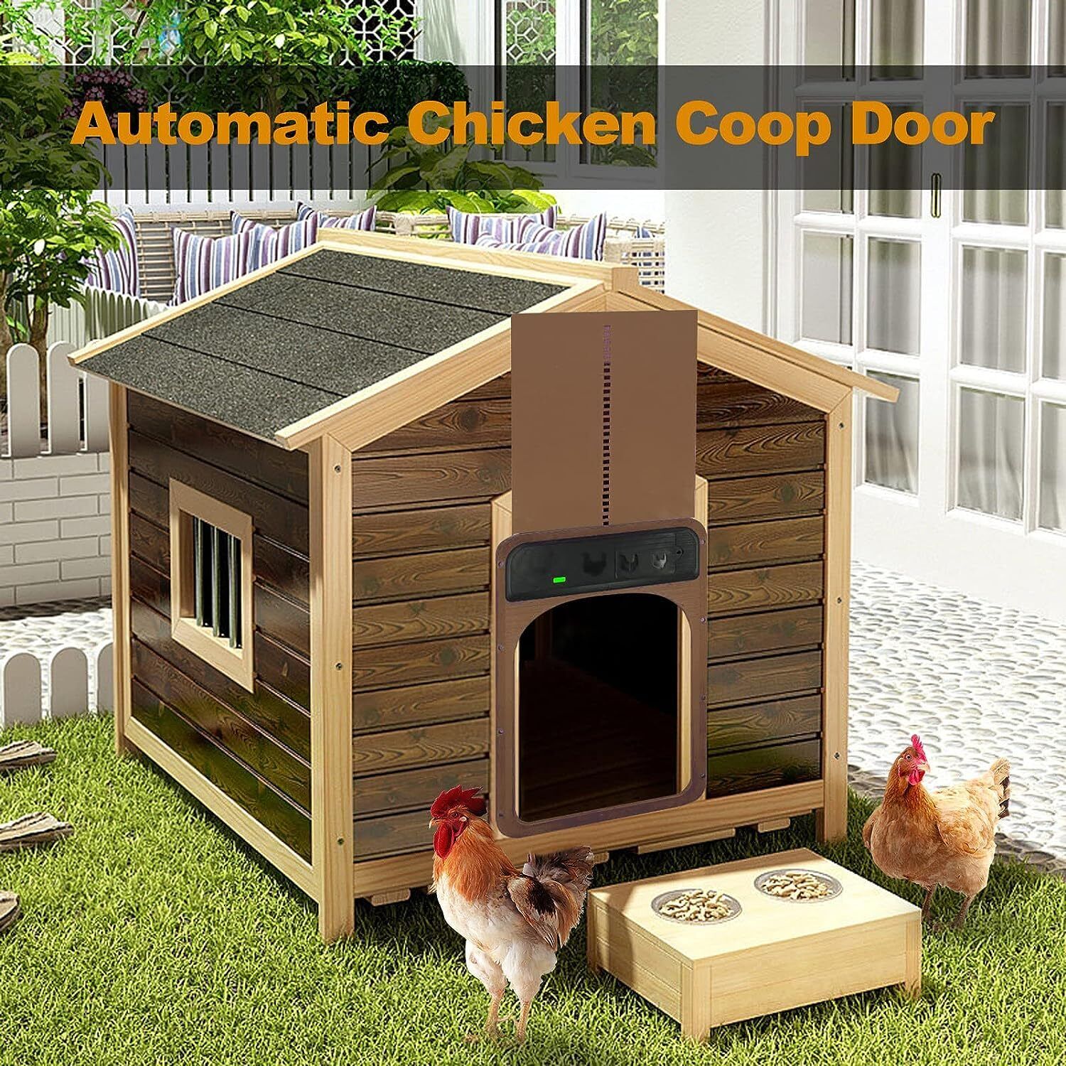 Premium Solar Automatic Chicken Coop Door Opener – Timer & LCD