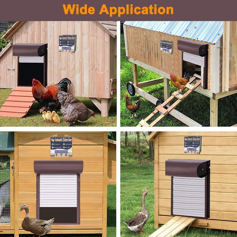 Premium Automatic Chicken Coop Door Opener – Light Sensor & Remote