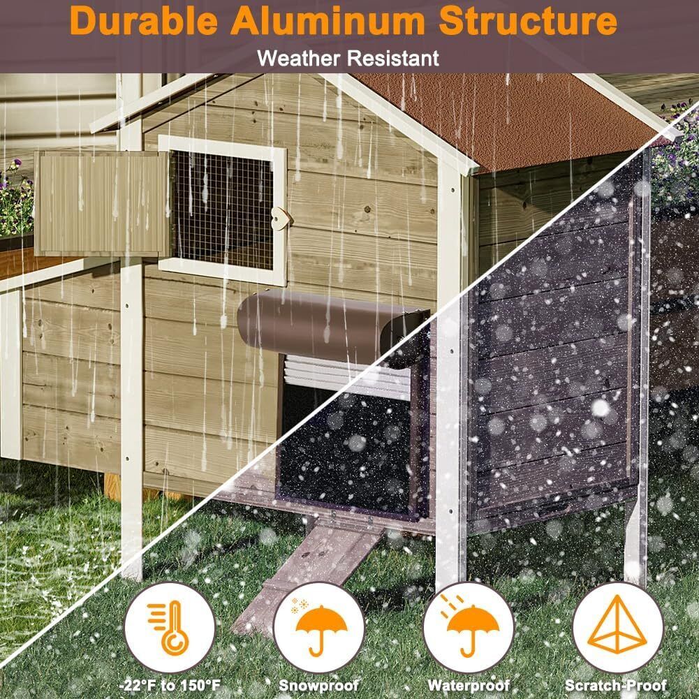 Premium Automatic Chicken Coop Door Opener – Light Sensor & Remote