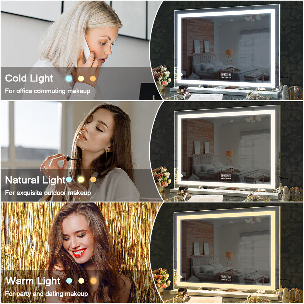 LED Makeup Mirror by Premium - Bluetooth Touch Sensor Vanity - SuperSaverAU - view 5