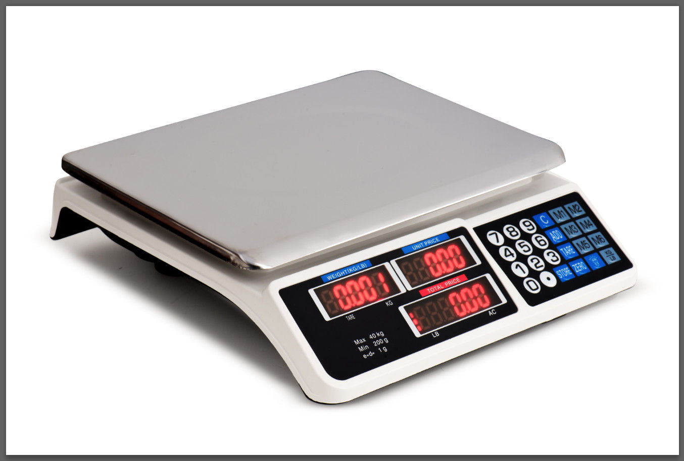 Digital Kitchen Scale 40KG 1g Increment White - Large LCD, Waterproof, 140h Battery - SuperSaverAU - view 4