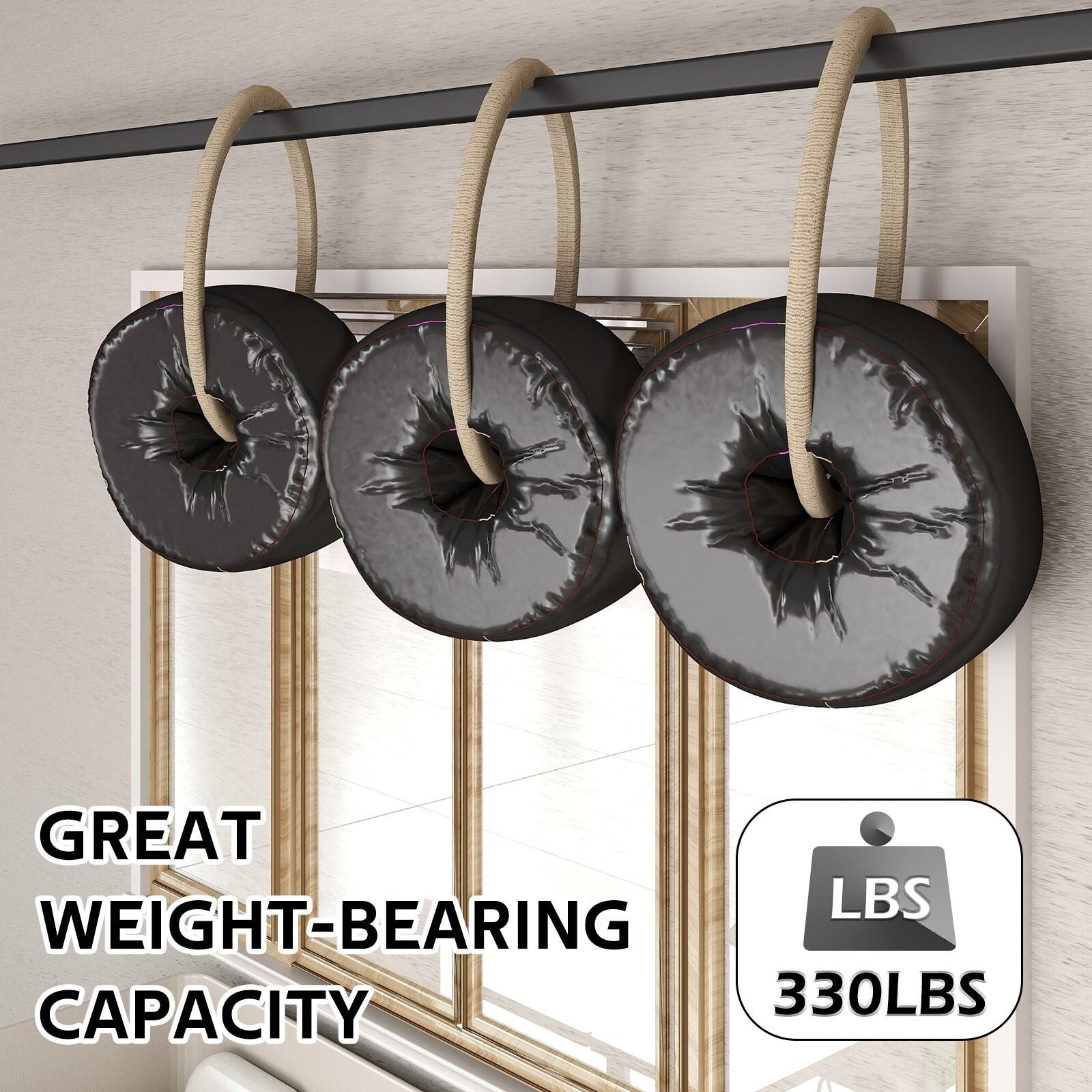 Premium 4m Heavy Duty Sliding Barn Door Hardware Kit 150kg Capacity