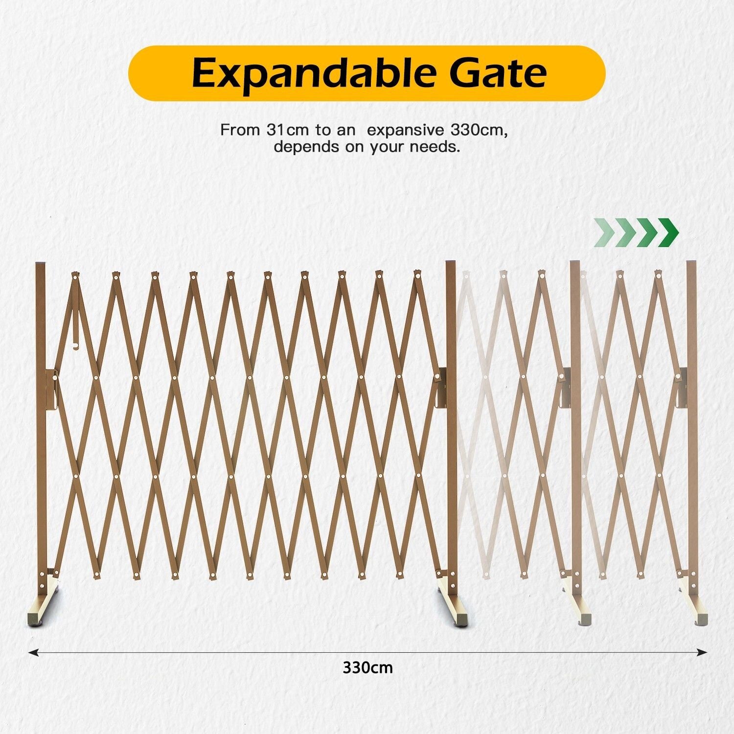 Expandable Aluminum Garden Fence Gate - 31cm to 330cm, Durable & Lightweight - SuperSaverAU - view 4
