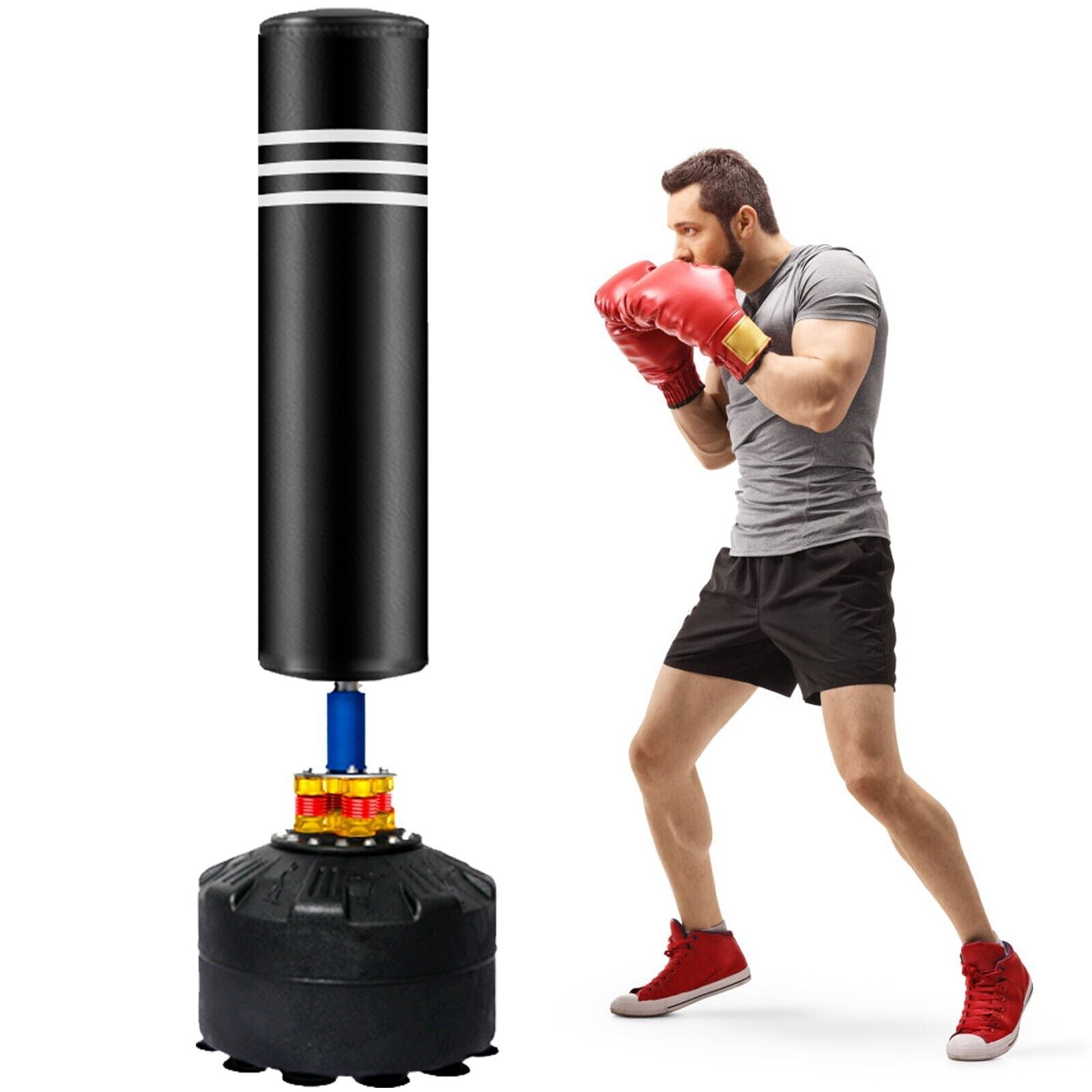 Punching Bag Stand 175cm - Freestanding Boxing Training for All Ages - SuperSaverAU - view 9