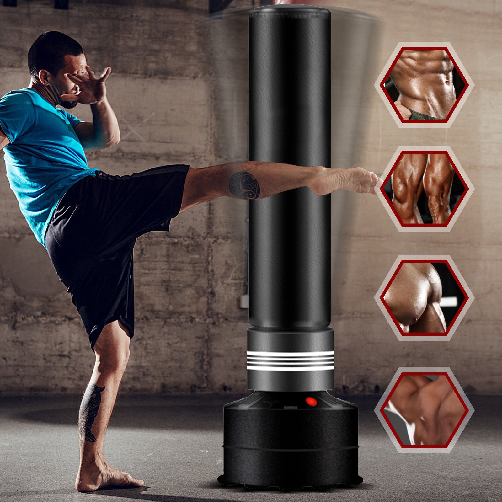 Premium Freestanding Boxing Bag with Fillable Stable Base - 170cm