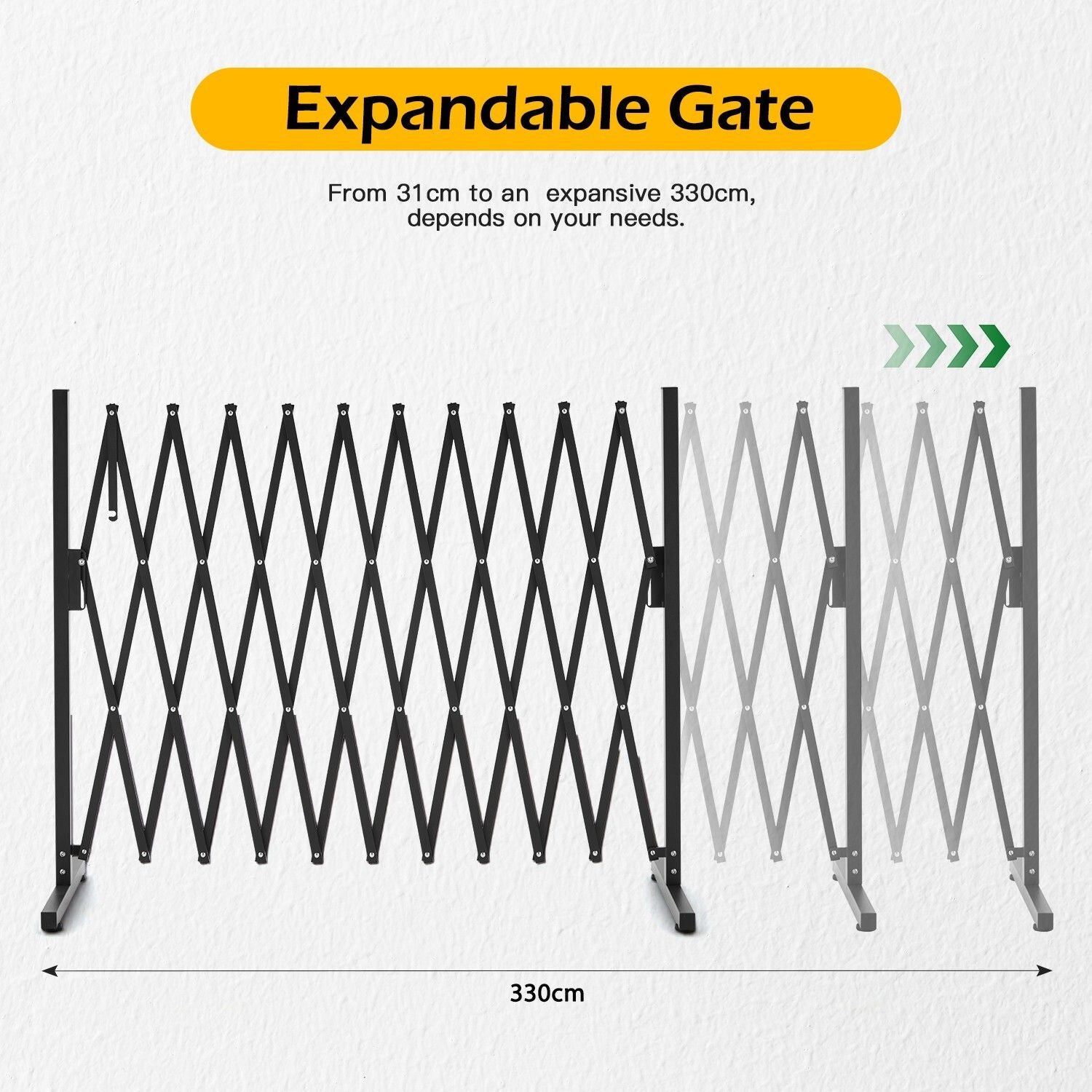Retractable Aluminium Garden Gate Pet Fence 20x15x25 cm Durable Indoor Outdoor - SuperSaverAU - view 4