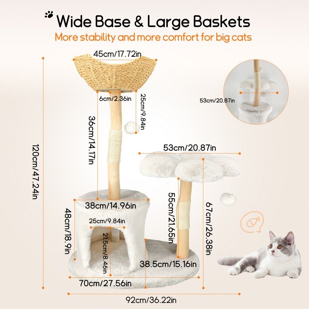 Cat Tree Condo Activity Center 20x15x25 cm - Sturdy, Multi-Level Playground - SuperSaverAU - view 3