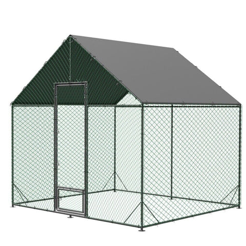 Large Chicken Coop Hen House 276x207x300cm - Durable, Easy Access, UV-Resistant - SuperSaverAU - view 1