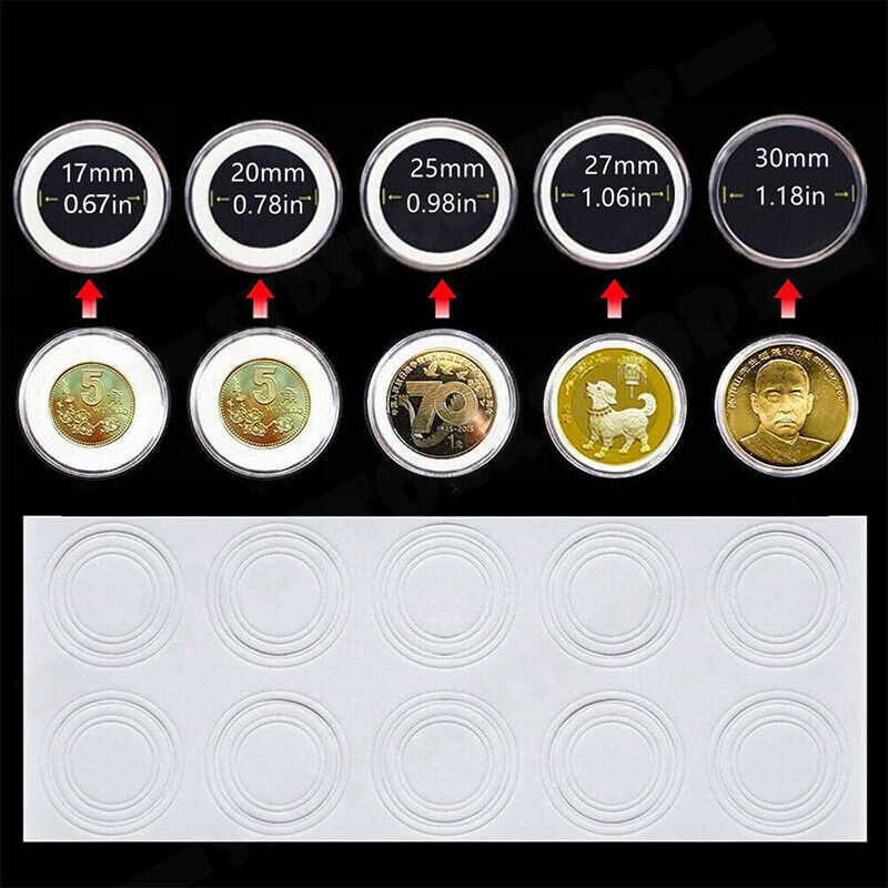 100PCS Clear Plastic Coin Holder Capsules for 20-30mm Coins - SuperSaverAU - view 10