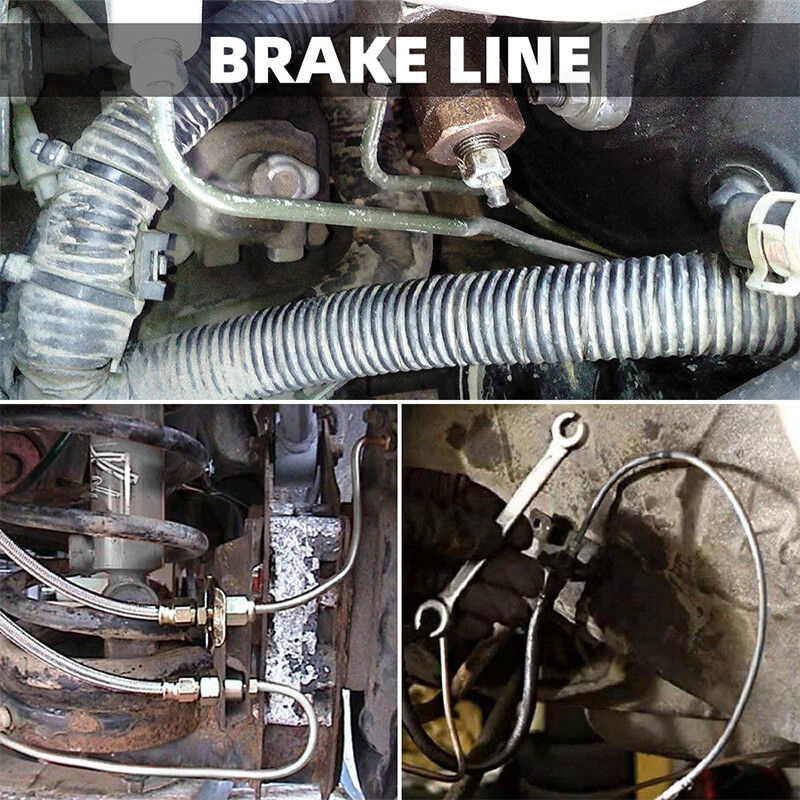 Premium 25ft 3/16in Steel Zinc Brake Line Tubing Kit with 32 Fittings