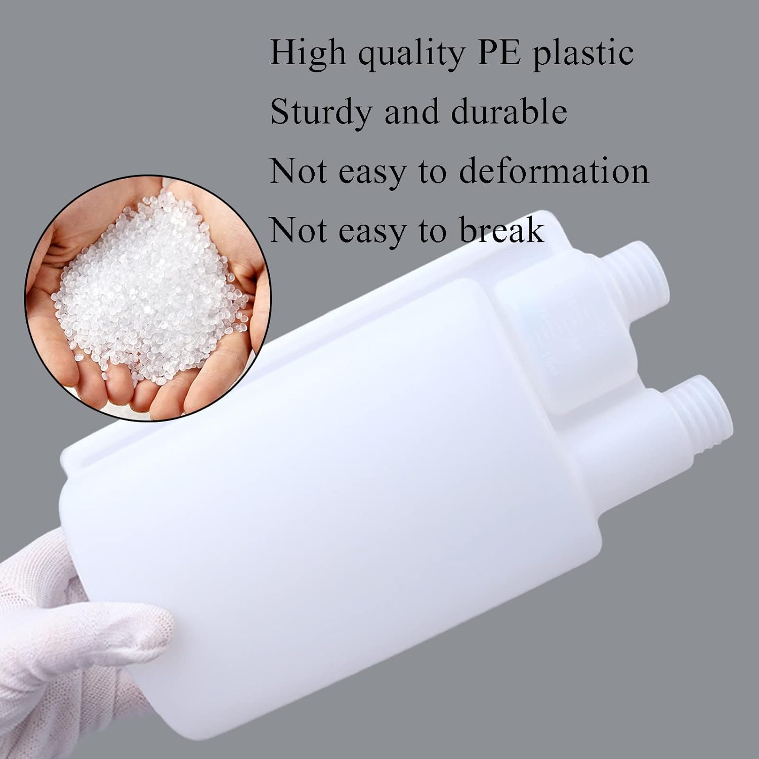Premium 10-Pack 500ml Plastic Twin Chamber Bottles with Tamper-Evident Caps