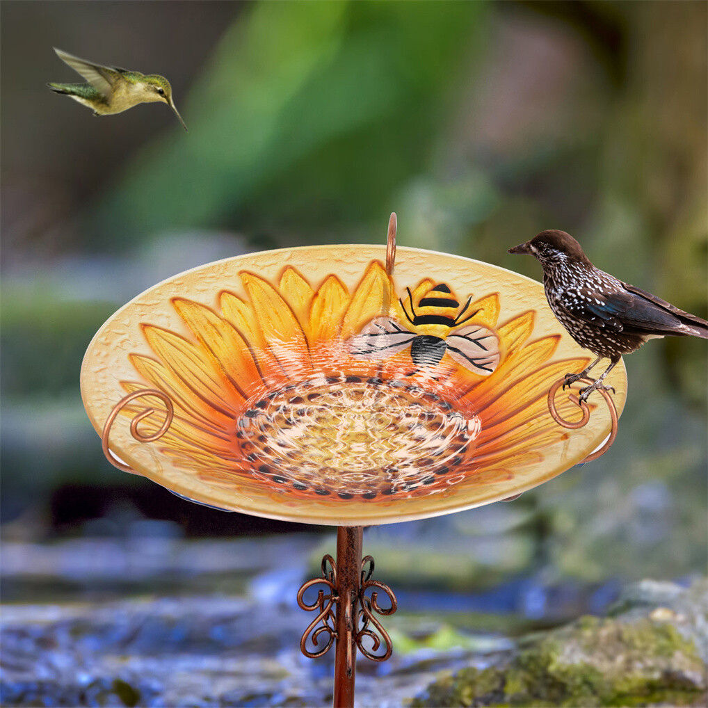 Solar Bird Bath Feeder Fountain, 20x15x25 cm, Attracts Hummingbirds, Durable Design - SuperSaverAU - view 6