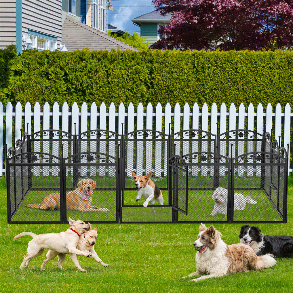 XL Metal Dog Playpen Indoor Fence 20x15x25 cm with Waterproof Pad, 2 kg - SuperSaverAU - view 4
