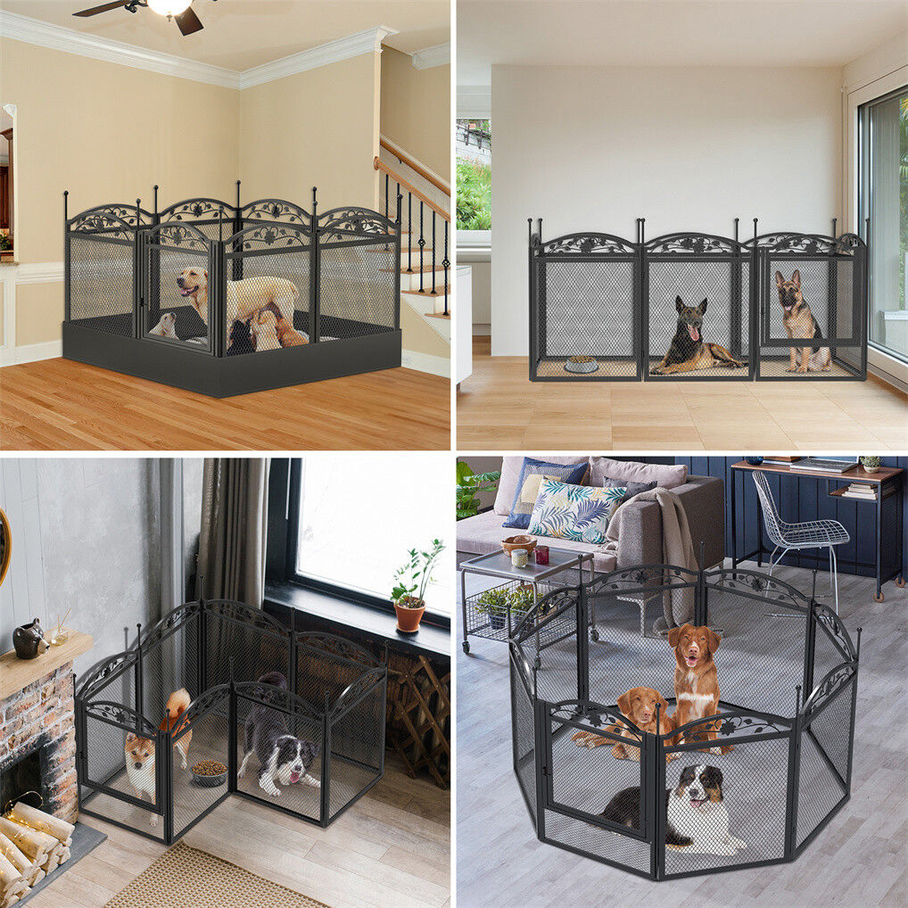 XL Metal Dog Playpen Indoor Fence 20x15x25 cm with Waterproof Pad, 2 kg - SuperSaverAU - view 6