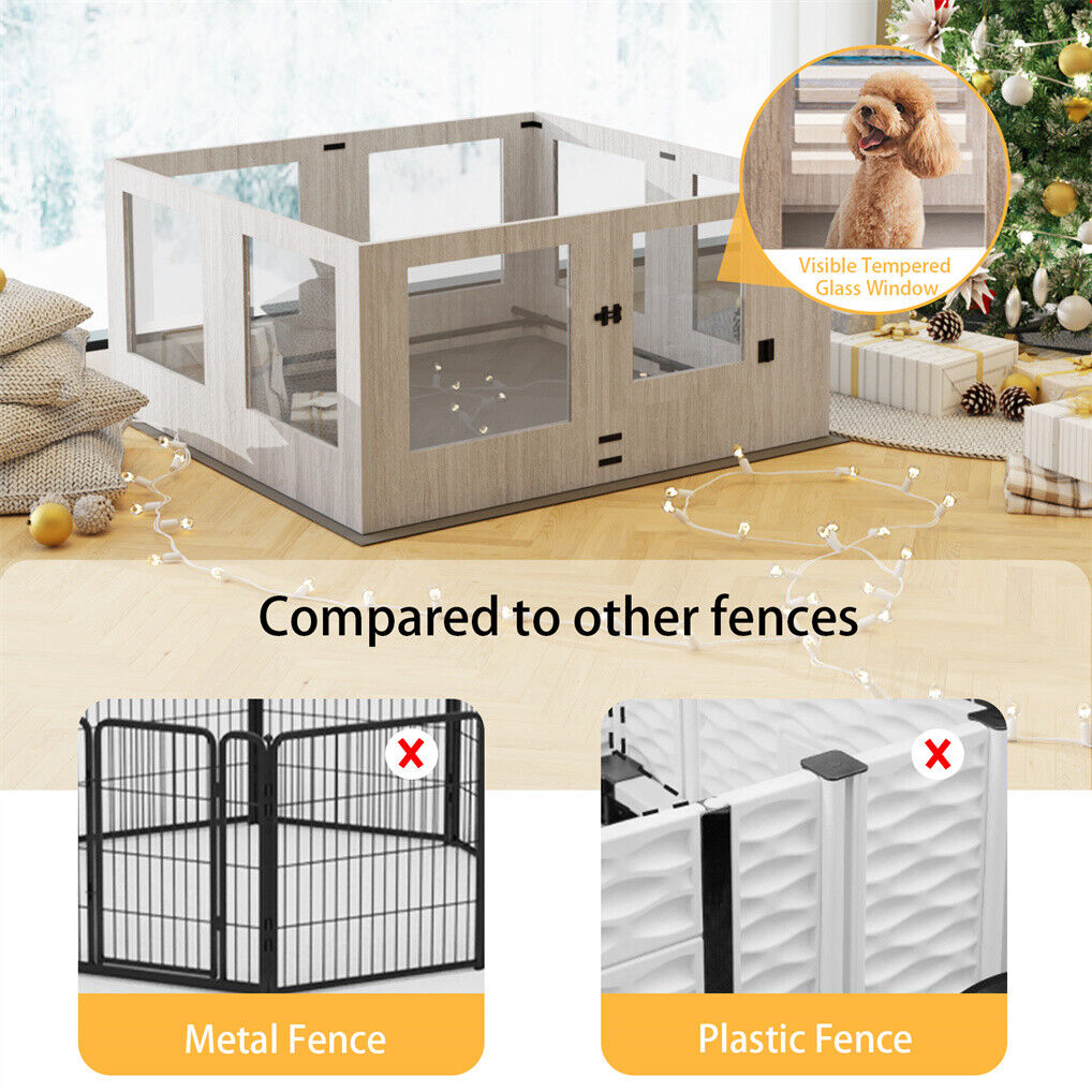 Large Dog Indoor Whelping Box, Tempered Glass & MDF, 20x15x25 cm, Safe & Stylish - SuperSaverAU - view 10