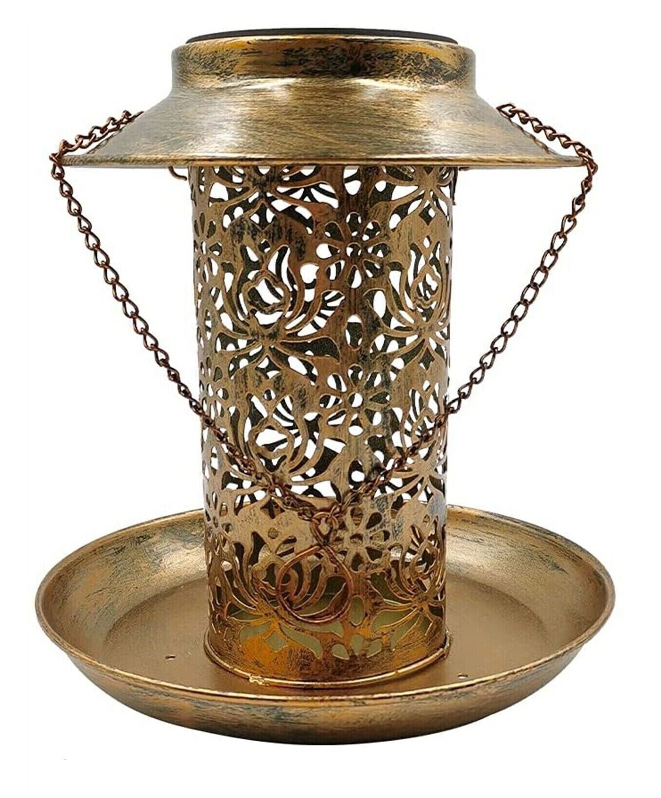 Premium Solar Hanging Bird Seed Feeder – with LED Light