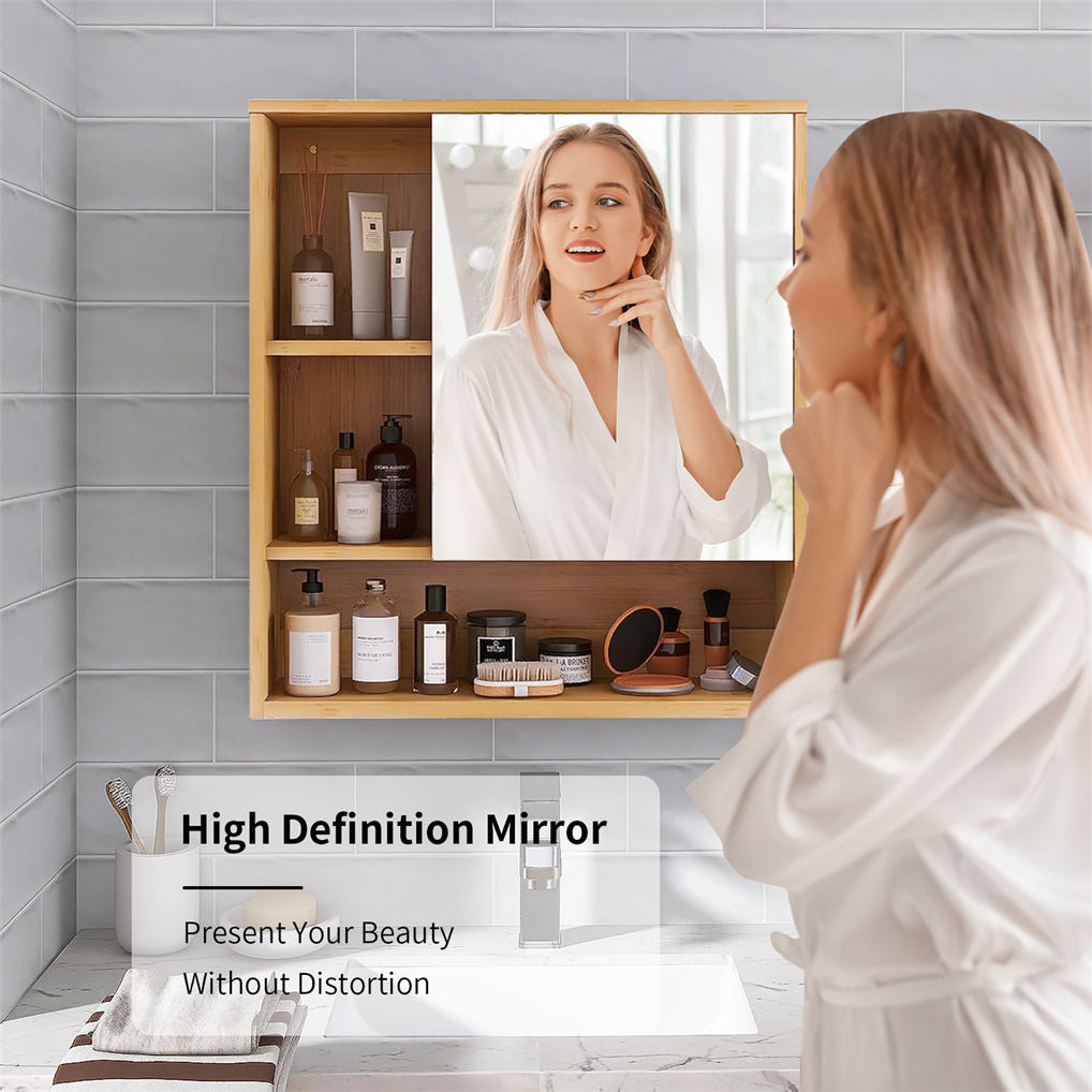 Wall-Mounted Bathroom Mirror Storage Cabinet 55.5cm - SuperSaverAU - view 4