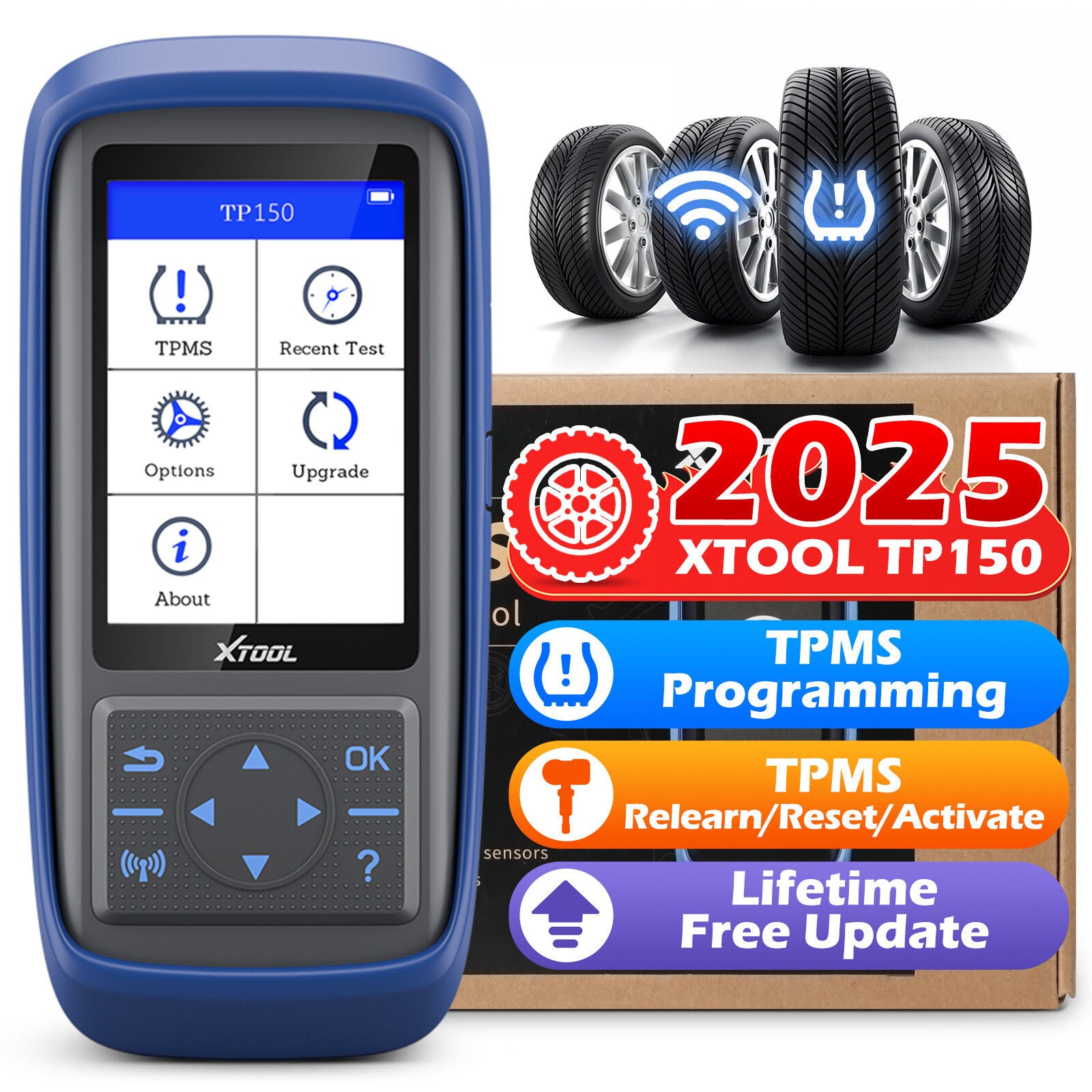 Premium TP150 TPMS Reset Tool 2025 WiFi CAN EOBD OBDII Scanner